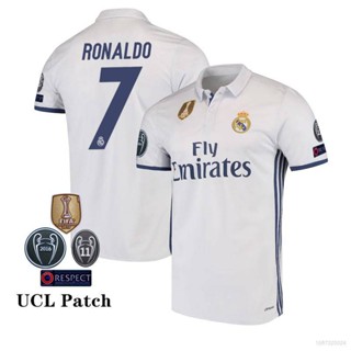 เสื้อโปโลแขนสั้น ลายทีมชาติฟุตบอล Ani 16 17 Ronaldo No.7 ชุดเหย้า สําหรับผู้ชาย และผู้หญิง