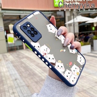 สําหรับ Infinix Note 10 Pro Note 10 Pro NFC เคสการ์ตูนแมวน่ารัก ฝ้า บาง ดีไซน์ใหม่ กันกระแทก เคสโทรศัพท์แข็ง แฟชั่น ขอบซิลิโคน เคสป้องกัน