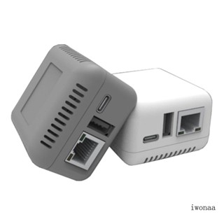 Iwo เครื่องพิมพ์เซิร์ฟเวอร์ NP330 USB 2 0 รองรับ 10 100Mbps RJ45 LAN หลายพอร์ต