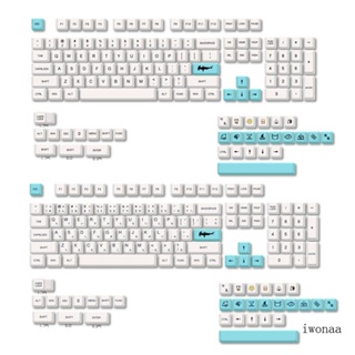 Iwo Sea Salt XDA ชุดปุ่มกดคีย์บอร์ด PBT สีย้อม สําหรับคีย์บอร์ด Mechanical