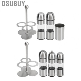 Dsubuy Stainless Steel Seasoning Bottle Multipurpose  Grade Refillable Rustproof Salt Pepper Containers Set