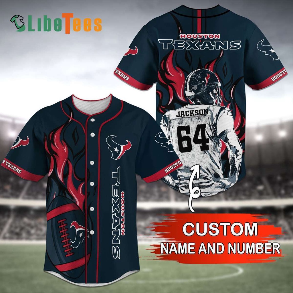 เสื้อฟุตบอล Houston Texans รักบี้และผู้เล่นไฟ