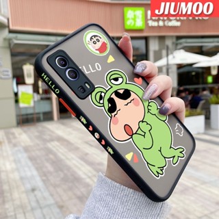 เคสโทรศัพท์มือถือใส ขอบสี่เหลี่ยม กันกระแทก ลายการ์ตูนชินจังซน สําหรับ VIVO Y72 5G Y52 5G Y75s 5G