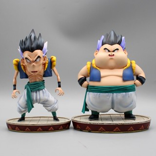 โมเดลฟิกเกอร์ PVC อนิเมะ Dragon Ball Z Fat Skinny Gotenks Fusion Super Saiyan Gk DBZ ขนาด 18 ซม. ของเล่นสําหรับเด็ก