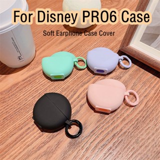 【Case Home】เคสหูฟัง แบบนิ่ม สีพื้น สําหรับ Disney PRO6 PRO 6