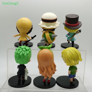 [TinChingT] โมเดลฟิกเกอร์ One Piece Luffy Law Sabo Sanji Zoro Nami ของเล่นสําหรับเด็ก 6 ชิ้น ต่อชุด