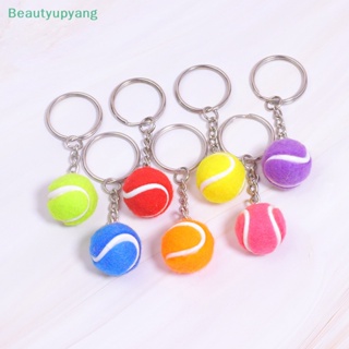 [Beautyupyang] พวงกุญแจโลหะ จี้ลูกเทนนิส 6 สี สําหรับรถยนต์