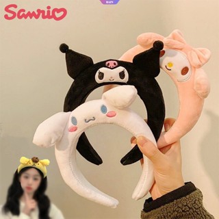 Kawaii ที่คาดผม ผ้ากํามะหยี่ขนนิ่ม ลายการ์ตูนอนิเมะ Sanrio My Melody Kuromi Cinnamoroll Pom Pom Purin น่ารัก ของขวัญ สําหรับเด็กผู้หญิง [RAIN]