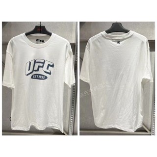 Ufc เสื้อยืด แขนสั้น ครึ่งแขน ผ้าฝ้าย พิมพ์ลาย แบบลําลอง สําหรับทุกเพศ