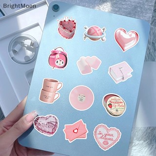 Brightmoon สติกเกอร์ ลายการ์ตูนกราฟฟิตี้น่ารัก 3D สีชมพู สําหรับติดตกแต่งสมุด อัลบั้ม โทรศัพท์มือถือ แล็ปท็อป ตู้เย็น DIY 60 ชิ้น