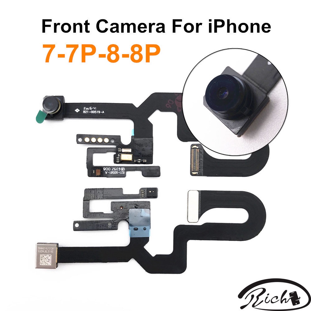 อะไหล่กล้องด้านหน้า สายเคเบิลเซนเซอร์ แบบยืดหยุ่น พร้อมไมโครโฟน สําหรับ iPhone 7 8 Plus 7Plus 8Plus