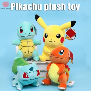 ตุ๊กตายัดนุ่น รูปการ์ตูนโปเกม่อน Pikachu Squirtle Bulbasaur Charmander Psyduck ของเล่นสําหรับเด็ก