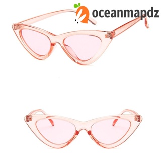 OCEANMAPDZ แว่นตากันแดด ทรงแคทอาย สไตล์เรโทร แฟชั่นสําหรับผู้หญิง