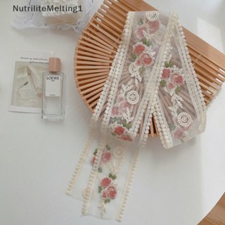 [NutriliteMelting1] ผ้าตาข่าย ปักลายดอกไม้ ลูกไม้ กว้าง สําหรับชุดแต่งงาน [TH]