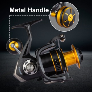 Fishi Lure Fishing Reel Full Metal Spinning 5.1:1 Long Shot สำหรับน้ำทะเลน้ำจืด HB2000