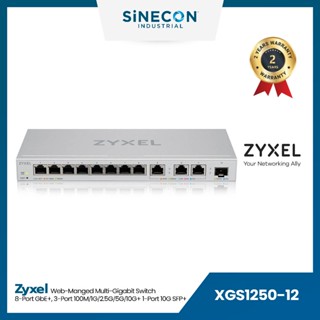 ZyXEL(ไซเซล) เน็ตเวิร์กสวิตช์ | Webmanaged Multi-Gigabit Switch, 8-Port GBE, 3-Port 100/1G/2.5G/5G/10G, 1-Port 10G SFP+