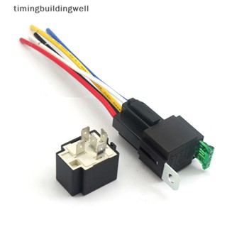 Twth รีเลย์ฟิวส์รถยนต์ 12V DC 4 Pin 30A 30A 1 ชิ้น พร้อมพนักพิงหลัง 4pin 5Pin QDD