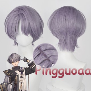 【Manmei】Reverse:1999 X Cosplay Wig 30cm Gray Purple Short Wigs Heat Resistant Synthetic Hair Scalp Wigs