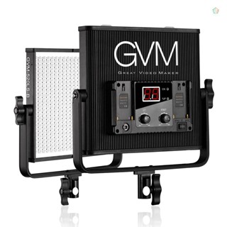 (adspth)GVM Gvm-520ls-b แผงไฟวิดีโอ LED สองสี หรี่แสงได้ CRI97+ TLCI97 3200-5600K อะลูมิเนียมอัลลอย พร้อมตัวยึด U สําหรับถ่ายภาพบุคคล สัมภาษณ์ ถ่ายทําหนัง สตูดิโอ