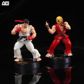 ตุ๊กตาฟิกเกอร์ PVC อนิเมะ Street Fighter Fighting Game Ken Masters Hoshi Ryu Kawaii ของขวัญวันเกิด ของเล่นสําหรับเด็กผู้ชาย