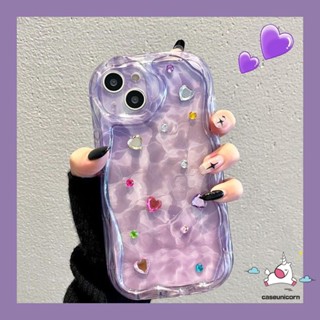 เคสโทรศัพท์มือถือ ขอบโค้ง ไล่โทนสีม่วง 3D พร้อมสติกเกอร์เพชร สําหรับ Realme C11 C53 C55 C35 C33 C30 9i 5i 7i 6i 5s C25 C20 C25s C25Y C12 C17 C31 C21Y C20A C15 C3 C1 C21