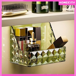 [พร้อมส่ง] Diamond Pattern Wall Mirror Cabinet Storage Box Cosmetic Lipstick Shelf Bathroom Bathroom Desktop Organizer Storage Box