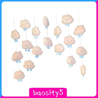 [Baosity5] ผ้าม่าน ลายก้อนเมฆ 3D สําหรับตกแต่งประตู วันเกิด