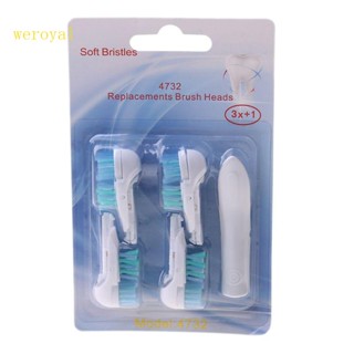 Weroyal หัวแปรงสีฟัน แบตเตอรี่ แบบเปลี่ยน สําหรับ Oral B Brush 4 ชิ้น