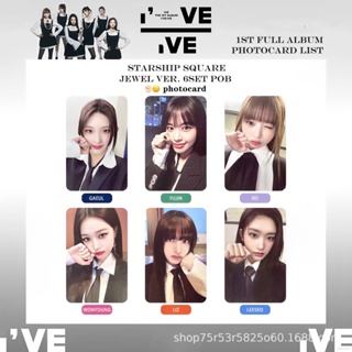 โปสการ์ด IVE JC LOMO Yujin Gaeul Wonyoung LIZ Rei Leeseo 6 ชิ้น ต่อชุด