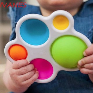 IVANES ของเล่น Montessori Rattle Fidget หลากสีสัน สําหรับเด็ก