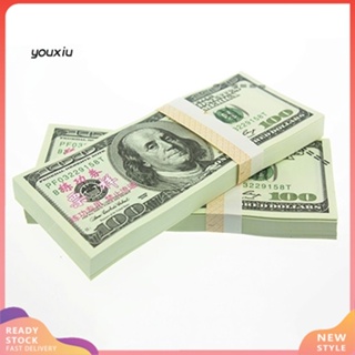 Youxiu AG 100 Pcs Toy EUR US Dollars Bank Foreign Currency Training Collect Banknotes
