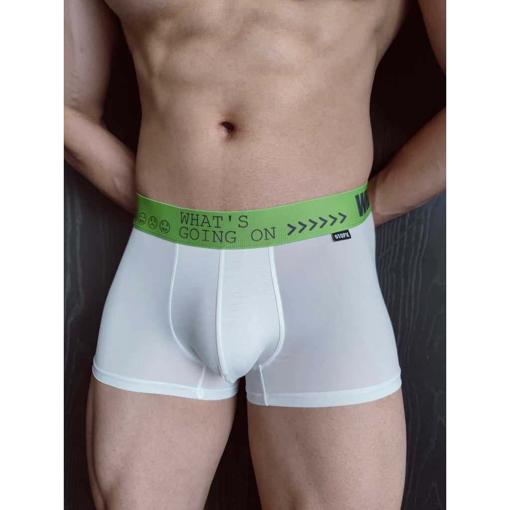 กางเกงบ็อกเซอร์บ็อกเซอร์ ผ้าเรยอน แบบบางพิเศษ ระบายอากาศได้ดี แบบแห้งเร็ว สีขาวพื้น แบบเรียบ เหมาะกับฤดูร้อน สําหรับผู้ชาย - รูปที่ 6