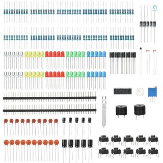 ใหม่ ชุดสตาร์ทเตอร์อิเล็กทรอนิกส์ พร้อมตัวต้านทานตัวเก็บประจุบัซเซอร์ LED สําหรับ Arduino MEGA2560 Raspberry Pi