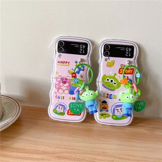 เคสโทรศัพท์มือถือ TPU ลาย Toy Story Monsters มีลายด้านข้าง สําหรับ Samsung Galaxy Z Flip 5 4 3 5G