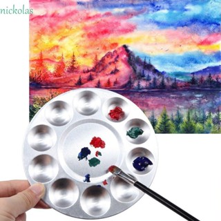 NICKOLAS จานสีน้ํามัน ทรงกลม 10 ช่อง สําหรับวาดภาพระบายสี
