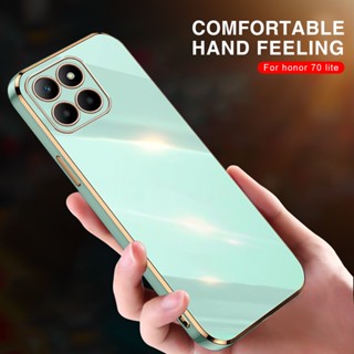 เคสโทรศัพท์ ซิลิโคนนิ่ม กันกระแทก ขอบตรง 6D สําหรับ Honor 70 Lite 5G 70Lite Light 5G