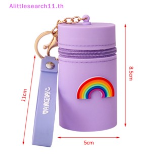 Alittlesearch11 กระเป๋าใส่เหรียญ ซิลิโคน แบบพกพา พร้อมจี้พวงกุญแจ สําหรับผู้หญิง