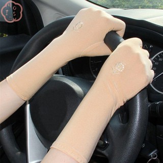 MIOSHOP ถุงมือกันแดด แบบบาง ความยาวปานกลาง สําหรับผู้หญิง