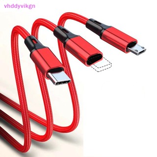 Vhdd 3 In 1 สายชาร์จ Micro Usb Type C หลายพอร์ต Usb หลายช่อง TH