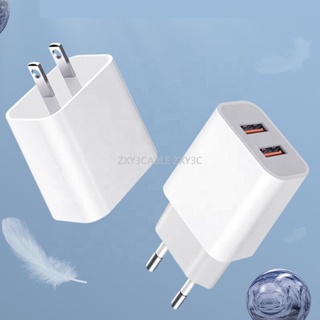 ใหม่ อะแดปเตอร์ชาร์จไฟ USB คู่ แบบพกพา 5V 1A 2A Dual USB สําหรับโทรศัพท์มือถือ Android