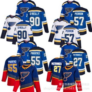 เสื้อกีฬาแขนสั้น ลายทีม Nhl Hockey Jersey Blues 91 Tarasenko 55 Parayko 90 ORilly Jersey สําหรับผู้ชาย