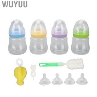 Wuyuu Baby Bottles Gift Set  PP  Breast Shaped Double Scale Flexible for  Infants