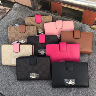 Medium corner zip wallet F53436 F53562 กระเป๋าเงินผู้หญิง แท้ COAC H กระเป๋าสตางค์ผู้หญิง กระเป๋าเงินใบเล็ก