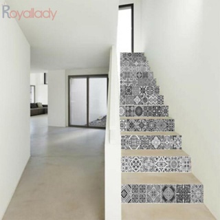 #ROYALLADY#Staircase สติกเกอร์ไวนิล คุณภาพสูง สําหรับติดตกแต่งบันได กระเบื้อง