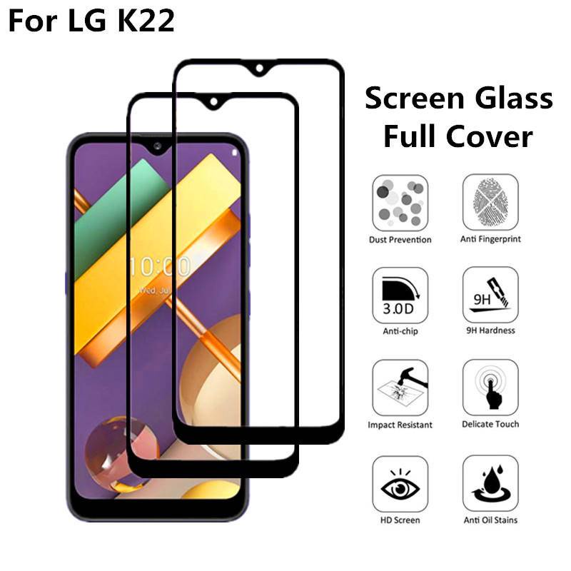 สําหรับ LG K22 K12 Plus K92 K71 K62 K61 K53 K52 K51s K51 ป้องกันหน้าจอคลุมทั้งหมดกระจกนิรภัยกระจกฟิล
