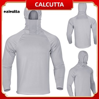 [calcutta] เสื้อฮู้ดดี้ น้ําหนักเบา ยืดหยุ่น สีพื้น สําหรับผู้ชาย เหมาะกับการตกปลา เดินป่า ปีนเขา ขี่จักรยานกลางแจ้ง