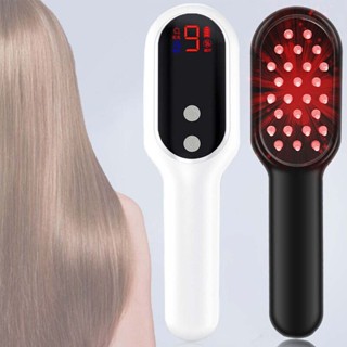 Electric Massage Comb Meridian Head Massager Anti-hair Loss Red Light Blue Light Magnetic Therapy Vibration Massage Hair Care