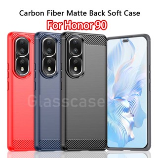 เคสโทรศัพท์ซิลิโคน คาร์บอนไฟเบอร์ กันกระแทก สําหรับ Honor 90 Pro 90Pro 90 90Pro 5G 2023