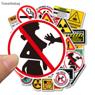 Timehebay สติกเกอร์คําเตือน ลายการ์ตูน Danger Banning Skateboard กีตาร์ แล็ปท็อป รถจักรยานยนต์ รถยนต์ ของเล่นคลาสสิก 50 ชิ้น EN