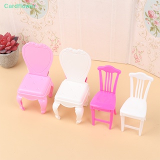 &lt;Cardflower&gt; เก้าอี้รับประทานอาหารจิ๋ว 1:12 สําหรับตกแต่งบ้านตุ๊กตา 4 ชิ้น